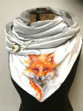 Women's Fox Art Casual Wrap Scarf