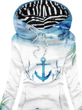 Women's Watercolor Anchor Casual Sweatshirt