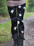 Women's Butterfly Print Casual Thermal Leggings