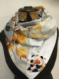 Women's Autumn Panda Art Print Casual Wrap Scarf