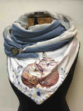 Women's Owl Art Casual Wrap Scarf