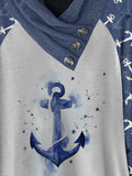 Women's Anchor Print Casual Top