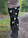 Women's Butterfly Print Casual Thermal Leggings