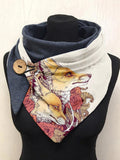 Fox Floral Art Print Casual Scarf