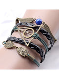 Deathly Hallows Vintage Leather Strap Bracelet Various Owl Wing Bracelets Snitch