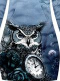 Women's Floral Owl Art Casual Sweatshirt