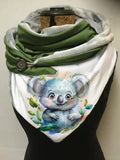 Cute Koala Casual Print Scarf