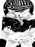 Women's Cats Art Print Sweatjacke