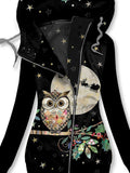 Women's Winter Vintage Owl Print Casual Sweatshirt