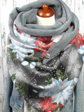 Casual Christmas Floral Scarves and Shawls