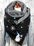 Casual Christmas Snowflake Pattern Scarves and Shawls