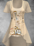 Women's Owl Through Yarn Two Piece Suit Top