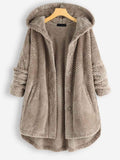 Women's Plush Thick Long-Sleeved Coat Cardigan