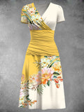 Women's Vintage Floral Print Art Dress