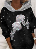 Women's Vintage Punk Skull Printed Sweatshirt