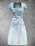 Women's Vintage Floral Print Art Dress