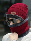 Winter Knitted Fleece Warm Neck Hat Scarf