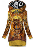 Women's Winter Owl Art Print Casual Sweatshirt