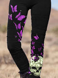 Punk Skull Printed Slim Fit Pants