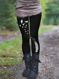 Women's Feather Print Casual Leggings