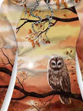 Women's Owl Art Print Sweatjacke