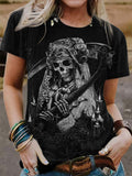 Punk Skull Art Casual T-Shirt