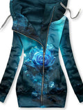 Women's Shiny Rose Art Casual Sweatshirt