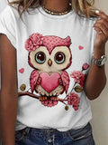 Owl Art Casual T-shirt