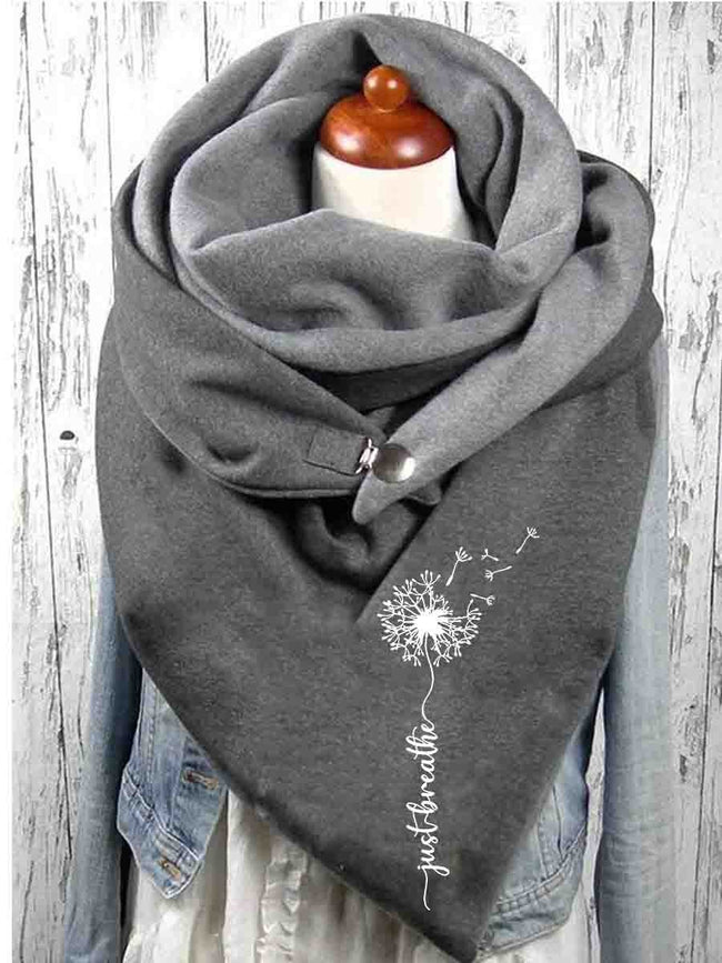 Dandelion Print Cozy Warm Scarf