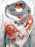 Fox Watercolor Art Print Casual Scarf