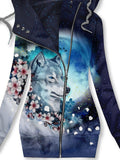 Women's Wolf Art Casual Sweatjacken