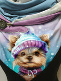 Cute Dog Casual Print Scarf