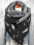 Feather-patterned scarves and shawls