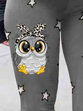 Women's Owl Print Sweatjacke