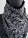 Vintage Check Fleece Thickened Scarf