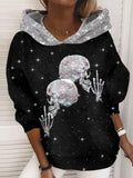 Women's Vintage Punk Skull Printed Sweatshirt