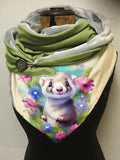 Ferret Flowers Casual Print Scarf