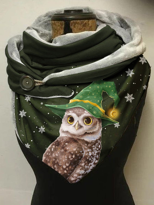 Snowflake Owl Casual Scarf and Shawl