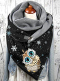 Owl Print Casual Scarf and Shawl