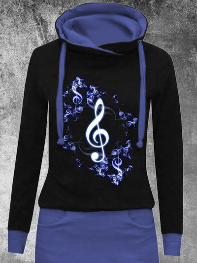 Women's Simple Music Note Leisure Casual Dress