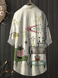 Women's Cosmic Cat Long Shirt Dress