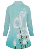 Women's Dandelion Art Print Sweatshirt Top