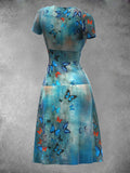 Women's Butterfly Art Printed Dress