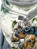 Dogs Casual Print Scarf