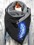 Feather Print Scarf and Shawl