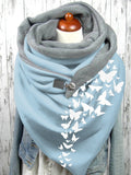 Women's Butterfly Print Casual Scarf and Shawl