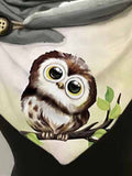 Women's Owl Art Casual Wrap Scarf