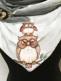 Owl Print Casual Scarf and Shawl