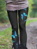 Women's Butterflies Printed Casual Tight Leggings