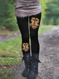 Women's Owl Print Thermal Leggings